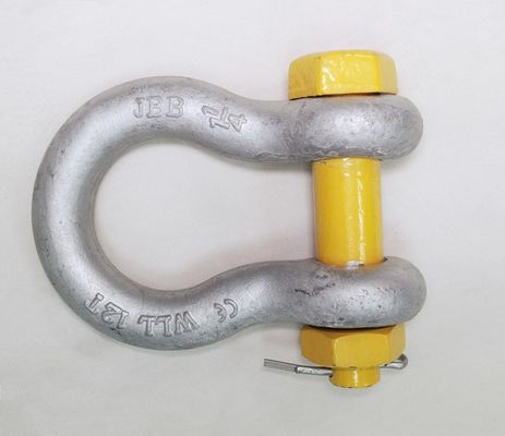 ASME B30.26-2004 स्टैंडर्ड बोल्ट टाइप चेनल के साथ संक्षारण प्रतिरोधी चांदी की पेंटिंग धनुष और पिन
